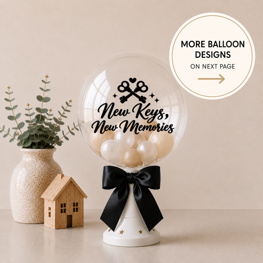 Clear Balloon on Stand + Balloons Inside