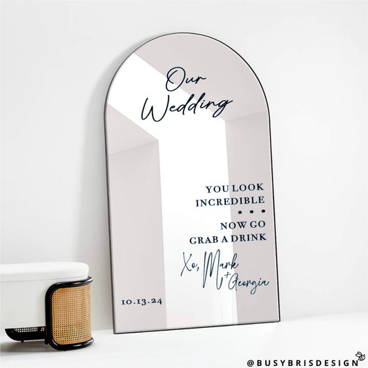 Our Wedding Mirror Decal